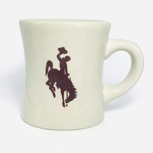 Vintage Coffee Mug Western Cowboy Bucking Bronco Horse Rodeo Thick Heavy China